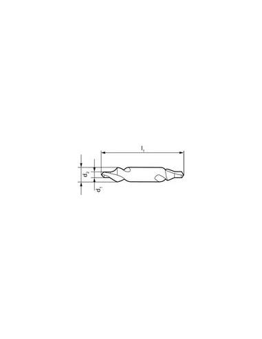 Broca centrar DIN333 HSS Forma R 2,0mm FORMAT