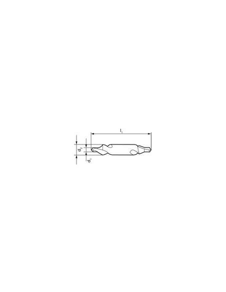 Broca centrar DIN333 HSS Forma R 2,0mm FORMAT