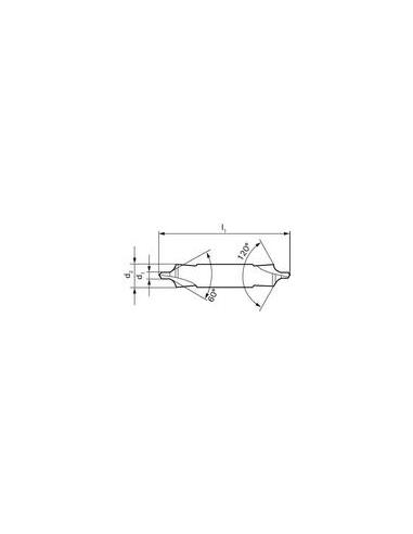 Broca centrar DIN333 HSS forma B 120 2,5mm FORMAT