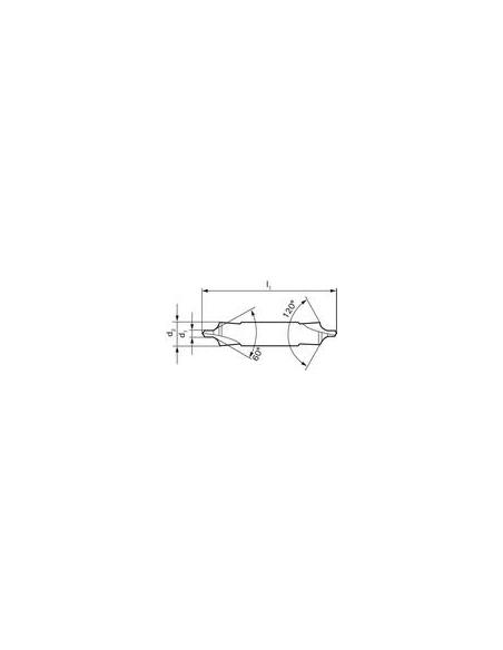 Broca centrar DIN333 HSS forma B 120 6,3mm FORMAT