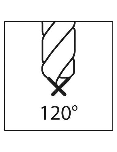 Broca puntear NC DIN1835 HSSCo5 forma B 120 vastago cilindrico 4,0mm FORMAT