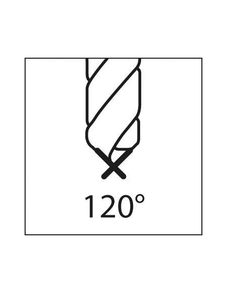 Broca puntear NC DIN1835 HSSCo5 TiN forma B 120 vastago cilindrico 6,0mm FORMAT