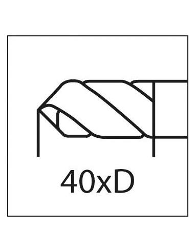 Broca canon 1 labio MD tipo EB50 40xD 7mm GÜHRING