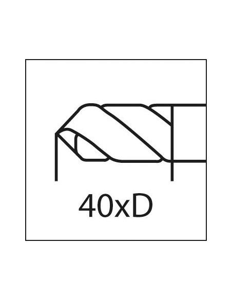 Broca canon 1 labio MD tipo EB50 40xD 7mm GÜHRING