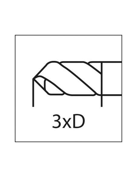 Broca espiral SL WN MDI refrigeracion interior FIRE vastago 6537HA 3xD 12,70mm GÜHRING