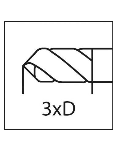 Broca espiral SL WN MDI refrigeracion interior FIRE vastago 6537HE 3xD 8,40mm GÜHRING