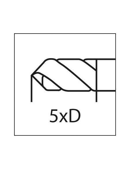 Broca espiral SL WN MDI vastago FIRE 6537-HE 5xD 3,50mm GÜHRING
