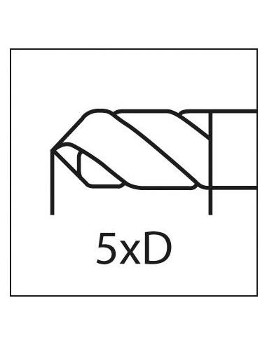Broca espiral SL WN MDI vastago FIRE 6537-HE 5xD 6,30mm GÜHRING