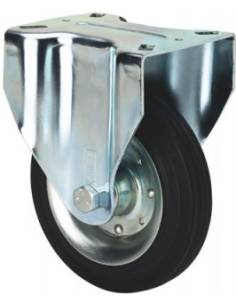 RUEDA FIJA ALEX - Ø 80 mm - 80 Kg - SERIE ZV-BS - GOMA NEGRA