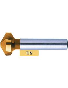 Avellanador conic HSS TiN vastago cilindrico 120 12,4mm FORMAT