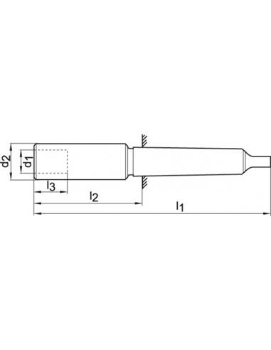 Soporte avellanador de espiga combinado vastago CM2 Tam.1 GFS