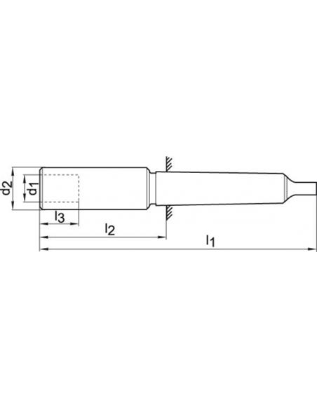 Soporte avellanador de espiga combinado vastago CM2 Tam.1 GFS