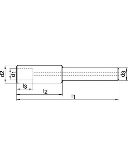 Soporte avellanador de espiga combinado refrigeracion interior tam.1 GFS