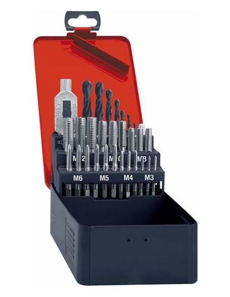Jgo machos roscar manual DIN352 HSS + broca agjo roscado M3-12 FORMAT