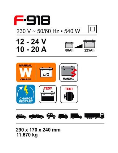 CARGADOR 12-24V F-918-80AH-225AH FERVE- PRIMA