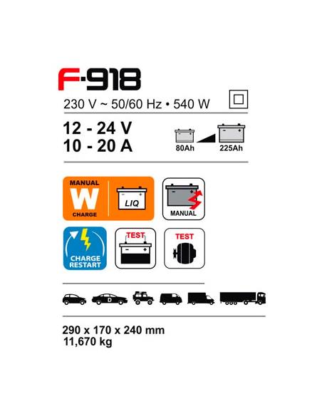 CARGADOR 12-24V F-918-80AH-225AH FERVE- PRIMA