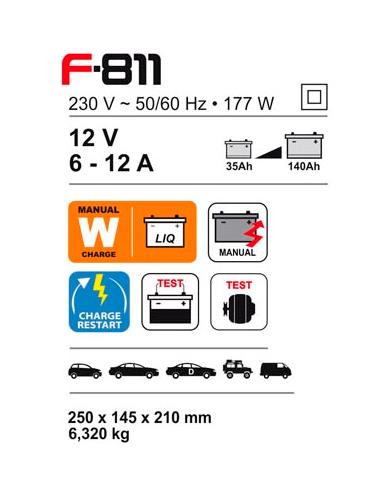 CARGADOR 12V- F-811- 35AH-140AH - FERVE - PRIMA