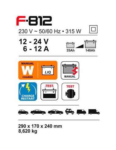 CARGADOR 12-24V F-812- 35AH/140AH - FERVE - PRIMA