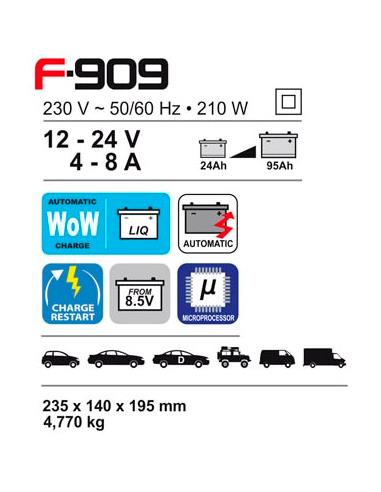 CARGADOR 12-24V F-909-24AH/95AH - FERVE - AUTOMATIC