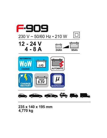 CARGADOR 12-24V F-909-24AH/95AH - FERVE - AUTOMATIC