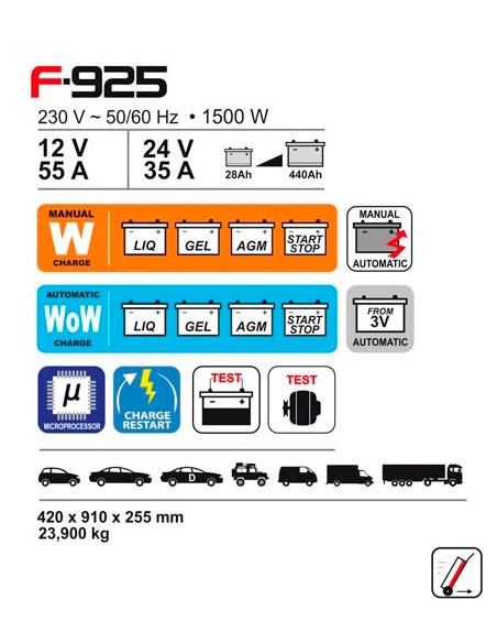 CARGADOR 12-24V F-925-250A - FERVE - FAST