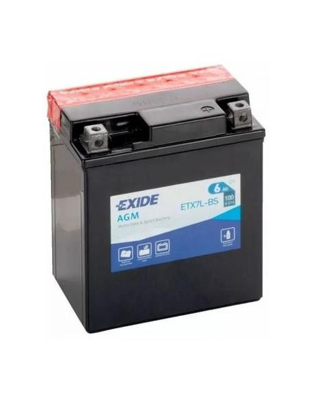 BATERIA MOTO ETX7L-BS EXIDE AGM 12V 6A - con ácido