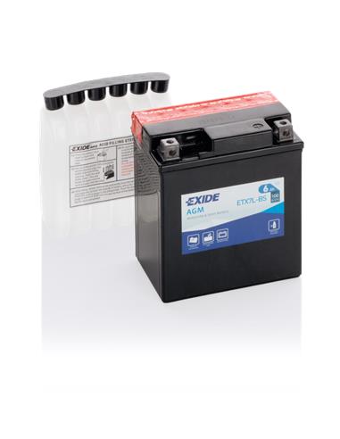 BATERIA MOTO ETX7L-BS EXIDE AGM 12V 6A - con ácido