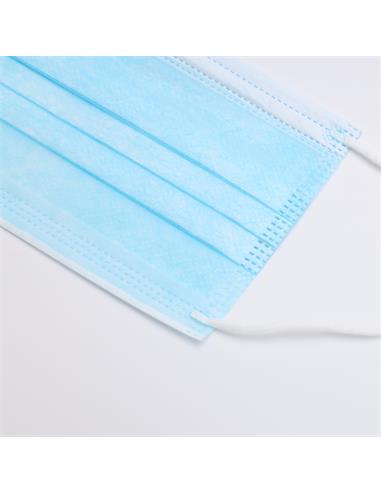 MASCARILLA FACIAL 3 CAPAS - NO QUIRURGICA - AZUL