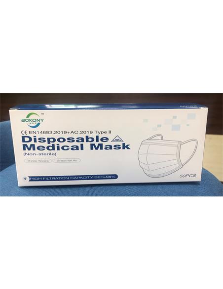 MASCARILLA FACIAL 3 CAPAS - NO QUIRURGICA - AZUL