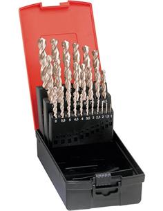 Jgo broca espiral DIN338 HSS rectificado TiN tipo N 1-13mm FORMAT
