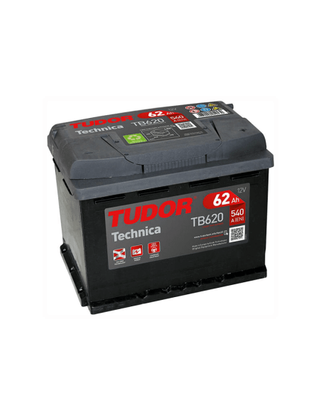 BATERIA TUDOR TECHNICA 12V 62AH +DCHA