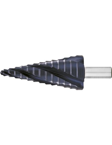 Broca escalon. HSS TiAlN Ranura espiral cuádruple 4-12mm EXACT