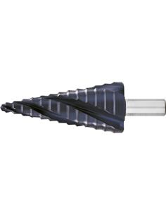 Broca escalon. HSS TiAlN Ranura espiral cuádruple 6-30mm EXACT