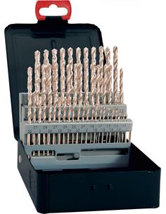 Jgo broca espiral DIN338 HSS rectificado tipo N 6-10mm FORTIS