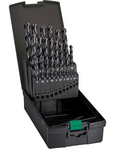 Jgo broca espiral DIN338 HSS bronce 1,0-13,0mm + broca agjo roscado FORTIS