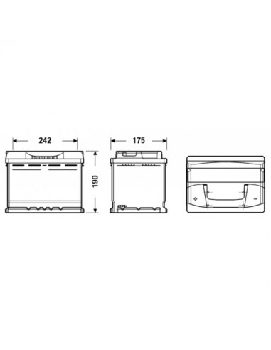 BATERIA TUDOR TECHNICA 12V 62AH +DCHA