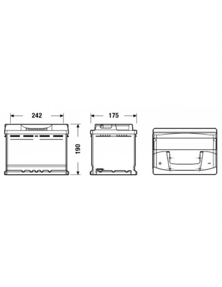 BATERIA TUDOR TECHNICA 12V 62AH +DCHA